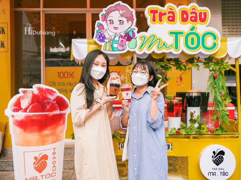 Tiệm trà dâu Mr.Tóc với gần 10 cơ sở tại Đà Nẵng